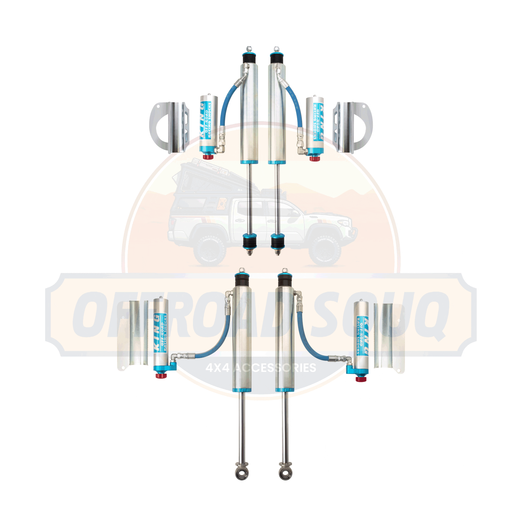 King Shocks Toyota Land Cruiser 80 1989-1997  2.5″ Dia Front & Rear Shocks 0-2” Lifts